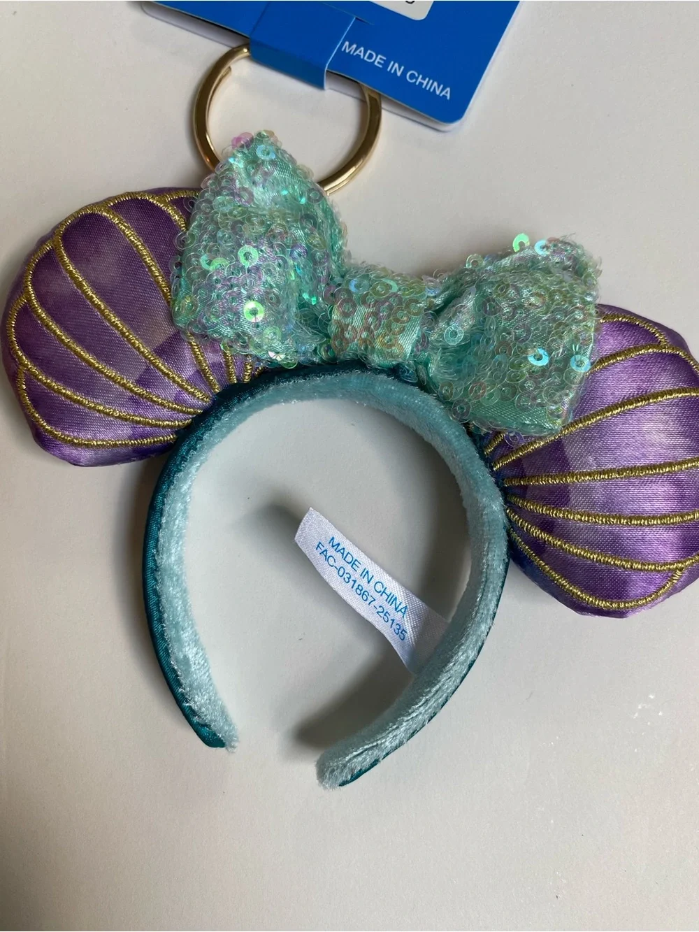 Tokyo Disney Minnie Mouse MINI Headband Keychain Little Mermaid